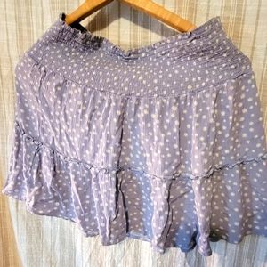 Blue Daisy skirt juniors Large hippie rose